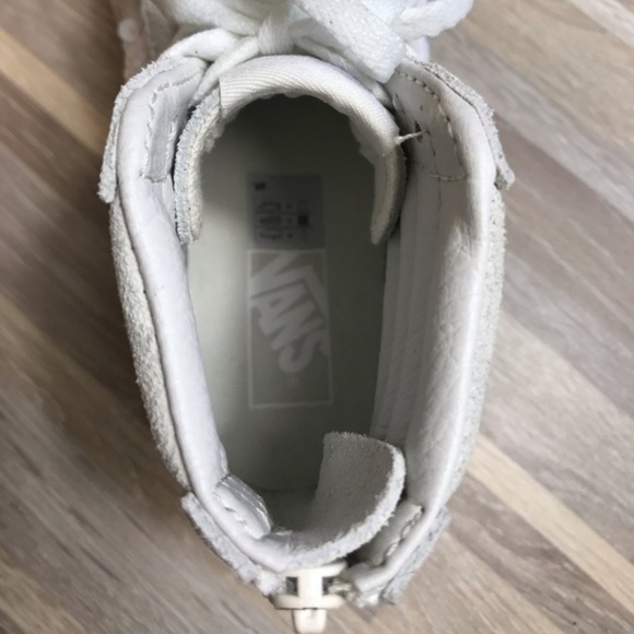 NWT VANS SK8-HI Zip Sequins White Kid’s AUTHENTIC - Picture 6 of 7